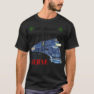 Camiseta All Aboard Polar Express Train Ride Believe Christ
