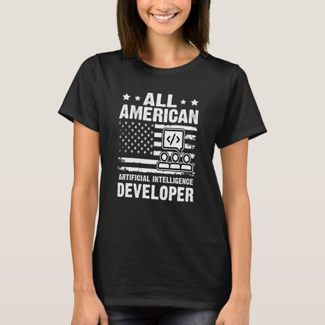 Camiseta All American Artificial Intelligence Developer (Frente)