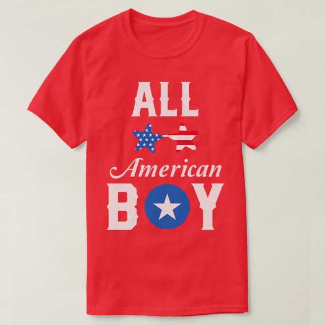 Camiseta All American Boy 4 de julho (Frente do Design)