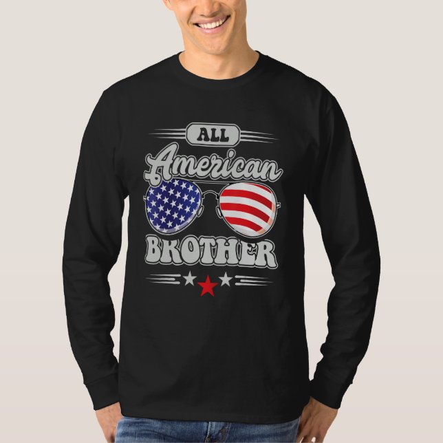 Camiseta All American Brother 4th Of July Family Matching (Frente)