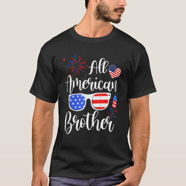 Camiseta All American Brother 4th Of July Memorial Day Matc (Frente)