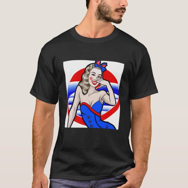 Camiseta All American Cutie Independence day July 4 Patriot (Frente)