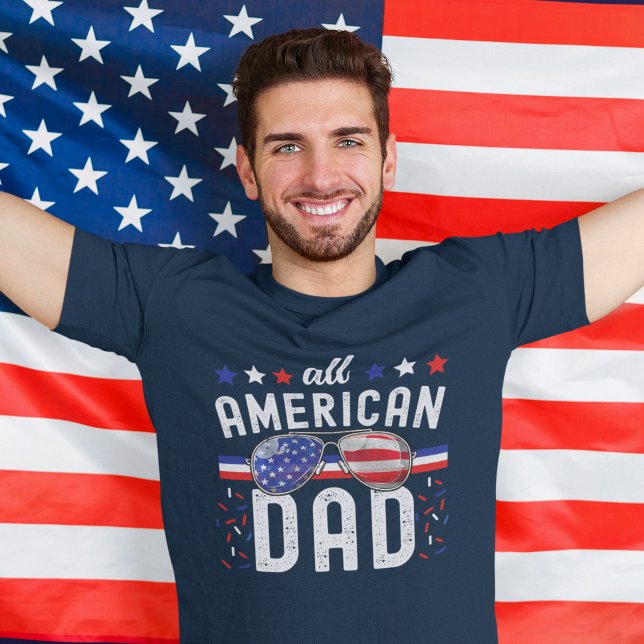Camiseta All American Dad 4th of July  (Criador carregado)