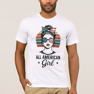 Camiseta All American Girl Patriotic T-shirt