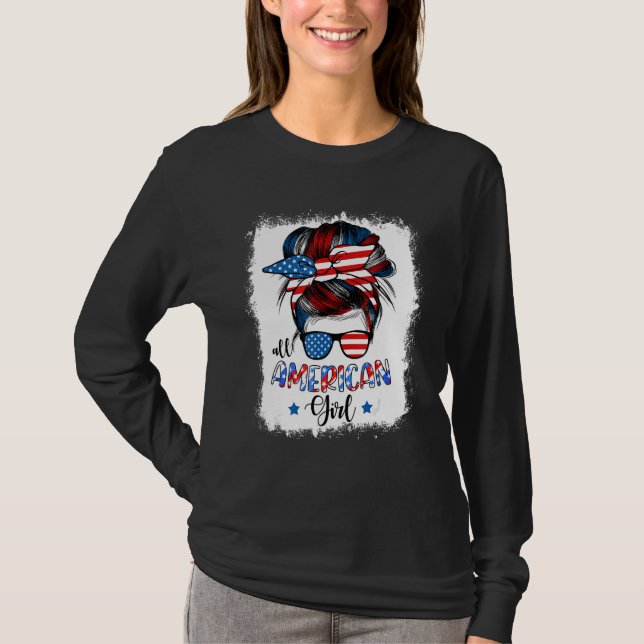 Camiseta All American Girls 4th of July Bleached  Daughter  (Frente)