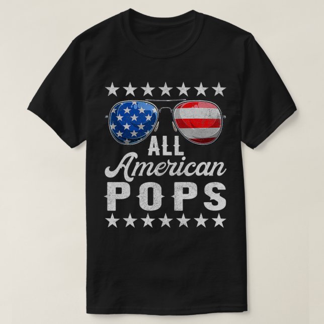 Camiseta All American Pops s, 4th Of July Matching Outfit F (Frente do Design)