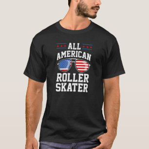 Camiseta All-American Roller Skater 4 De Julho American Fl