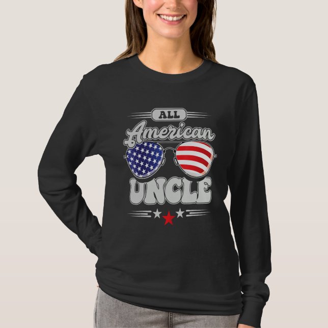 Camiseta All American Uncle 4th Of July Family Matching (Frente)