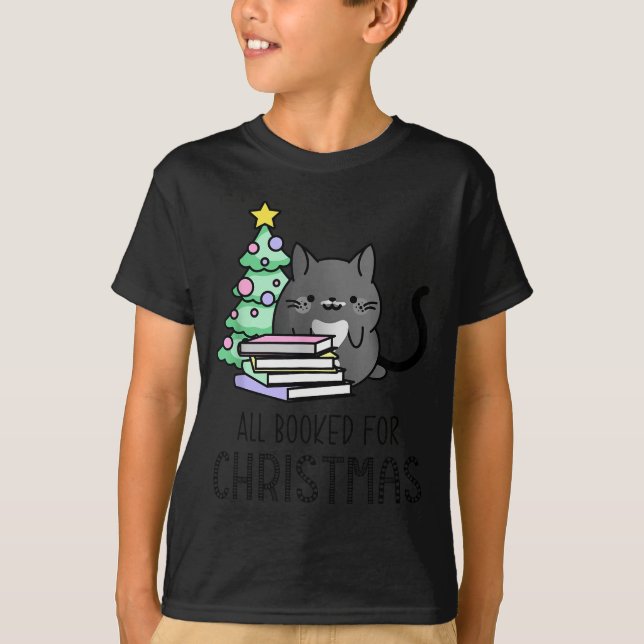 Camiseta All Booked For Christmas Cozy Mystery, Book Lovers (Frente)
