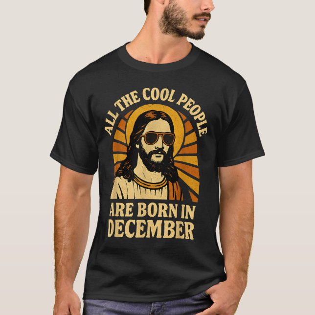 Camiseta All Cool People Are Born In December Birthday  (Frente)
