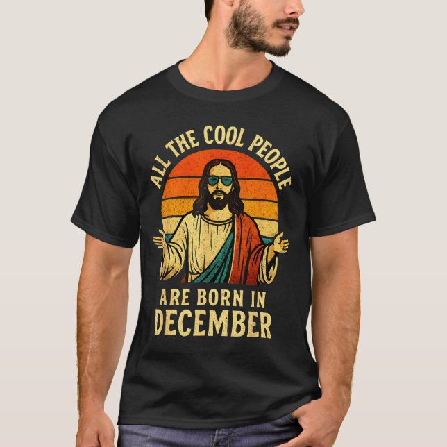 Camiseta All Cool People Are Born In December Birthday Chri (Frente)