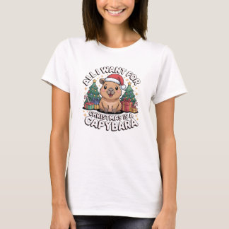 Camiseta All I Want for Christmas is a Capybara