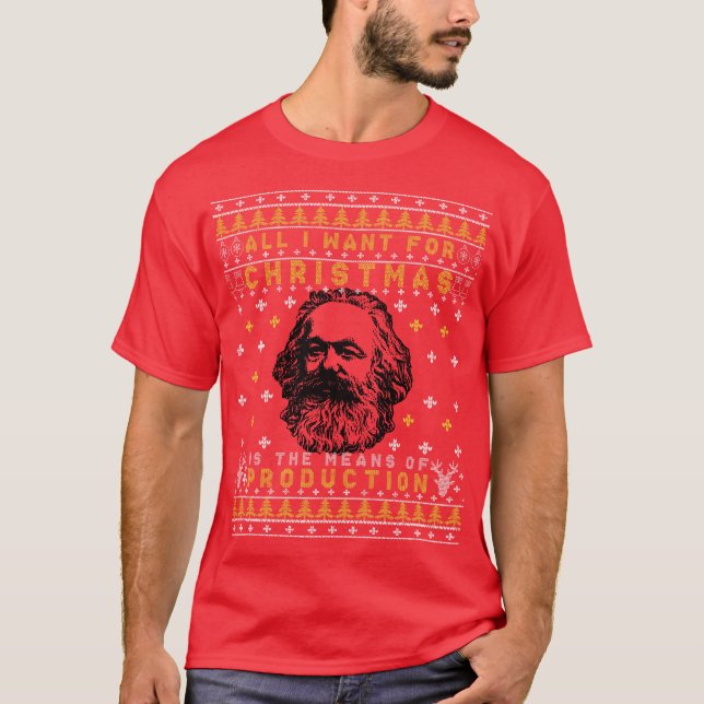 Camiseta All I Want For Christmas Is the Means of Productio (Frente)