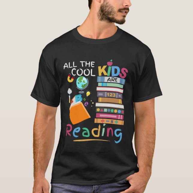 Camiseta All Kids Are Reading Retro Read Book  Boys Girls (Frente)