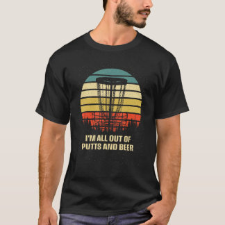Camiseta All Out of Putts and Beer Disc Golf Drinking Golfe