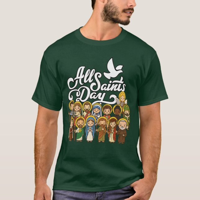 Camiseta All Saints Day Catholic St Joseph Mary Therese Mic (Frente)