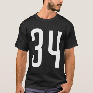 Camiseta All Sports Fan Favorite White Number 34 Jersey