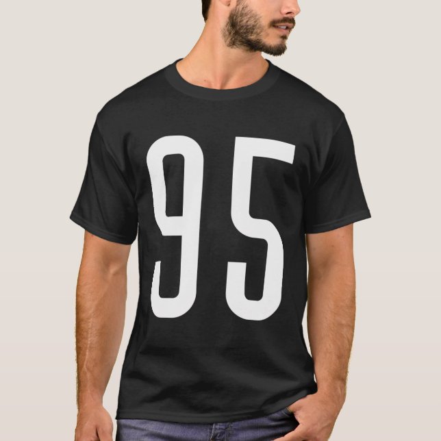 Camiseta All Sports Fan Favorite White Number 95 Jersey (Frente)