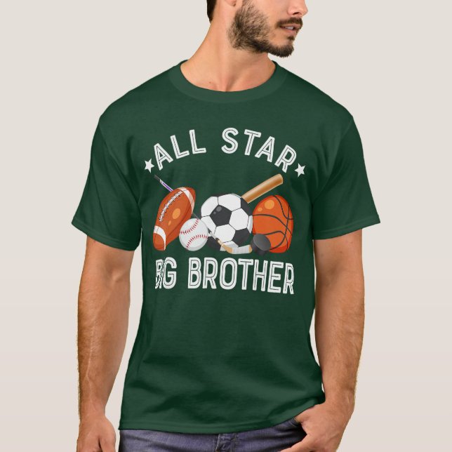 Camiseta All Star Big Brother Ofhe Birthday Basketball Socc (Frente)