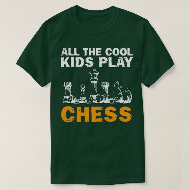 CAMISETA ALL THE COOL KIDS PLAY CHESS 6  (Frente do Design)
