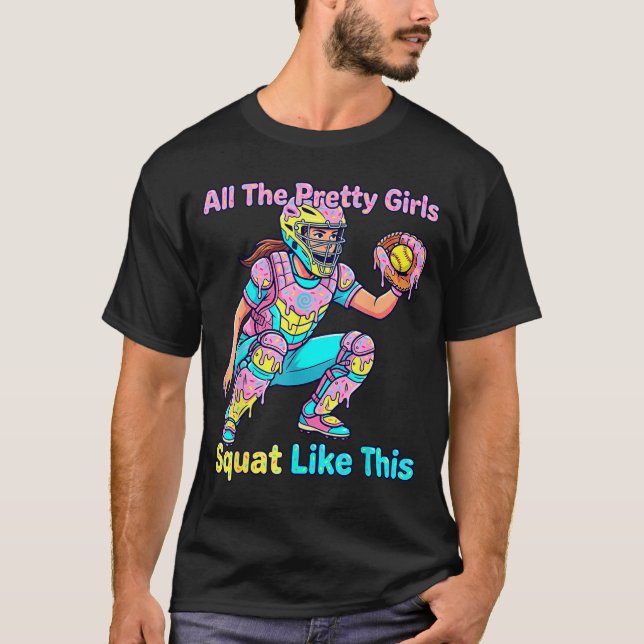 Camiseta All The Pretty Girls Squat Like This Ice Cream Sof (Frente)