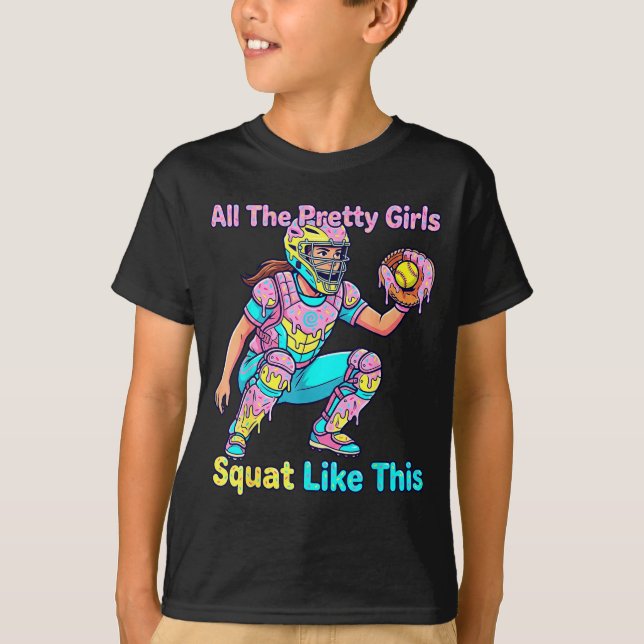 Camiseta All The Pretty Girls Squat Like This Ice Cream Sof (Frente)