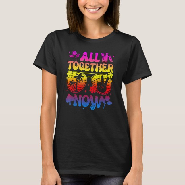 Camiseta All Together Now Summer Reading 2023 Groovy  Book (Frente)