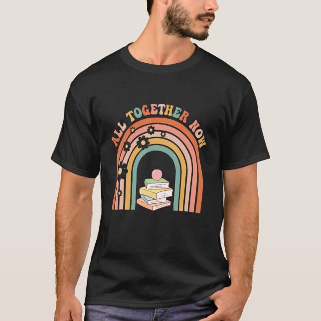 Camiseta All Together Now Summer Reading 2023 Rainbow Book  (Frente)