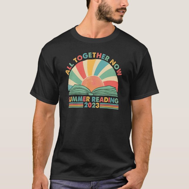 Camiseta All Together Now Summer Reading 2023 Retro Sun Boo (Frente)
