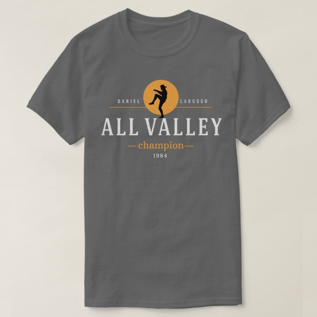 Camiseta All Valley Champion 1984 Daniel Larusso (Frente do Design)