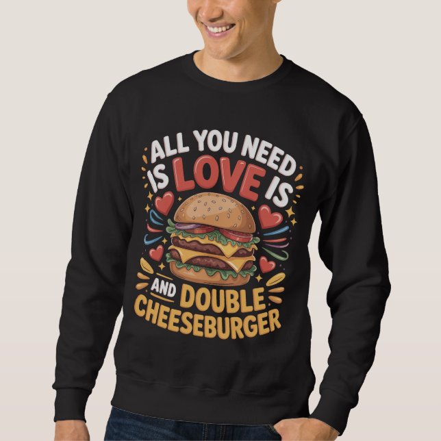 Camiseta All You Need Love Double Cheeseburger (Frente)