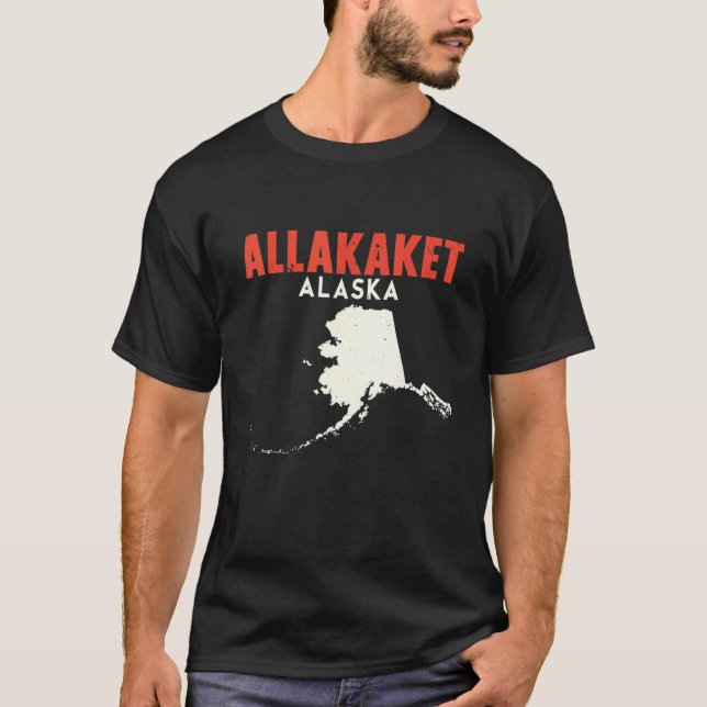 Camiseta Allakaket Alaska Estado dos EUA Viagem Alaskan (Frente)