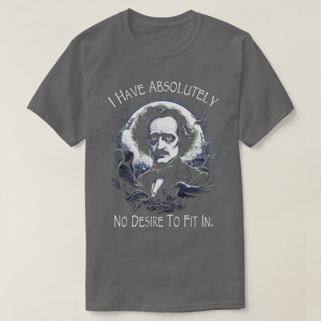 Camiseta Allan Poe Cito Que Não Tenho Qualquer Desejo De Aj (Frente do Design)