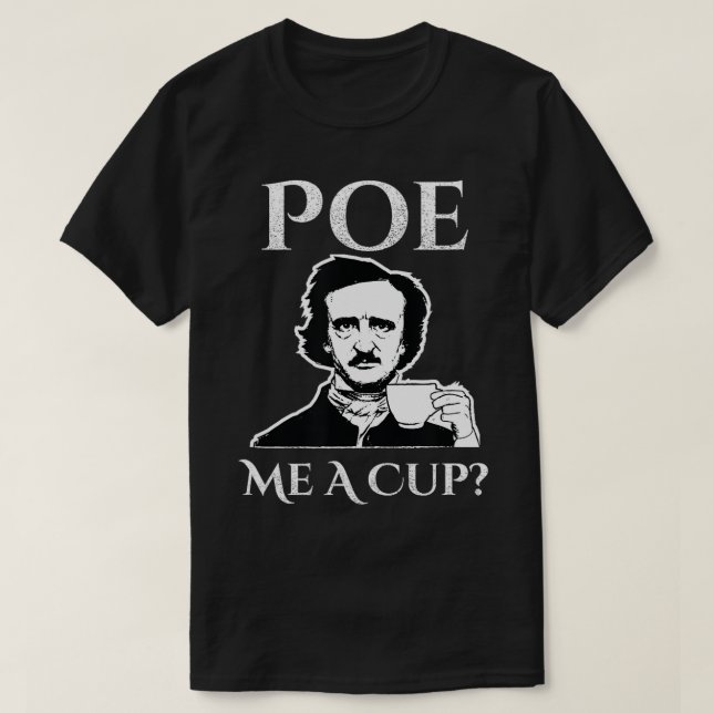 Camiseta Allan Poe Me Uma Xícara De Café (Frente do Design)
