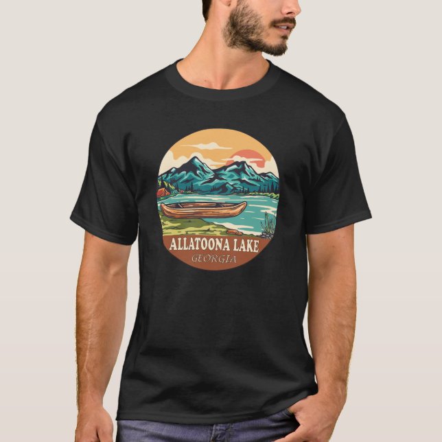 Camiseta Allatoona Lake Georgia Barco Fish Emblem (Frente)
