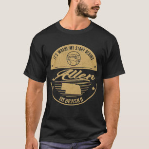 Camiseta Allen Nebraska É onde minha história começa