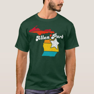Camiseta Allen Park Michigan Vintage afligiu Souvenir 2