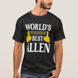 Camiseta Allen Surname Funny Team Family World's