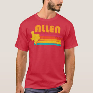 Camiseta Allen Texas Vintage angustiou Souvenir