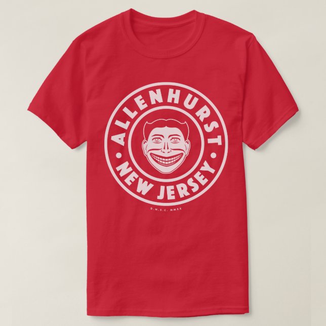 Camiseta Allenhurst New Jersey Circle White (Frente do Design)