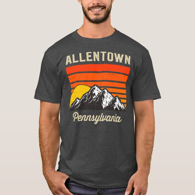 Camiseta Allentown Pensilvânia Retro City State USA  (Frente)