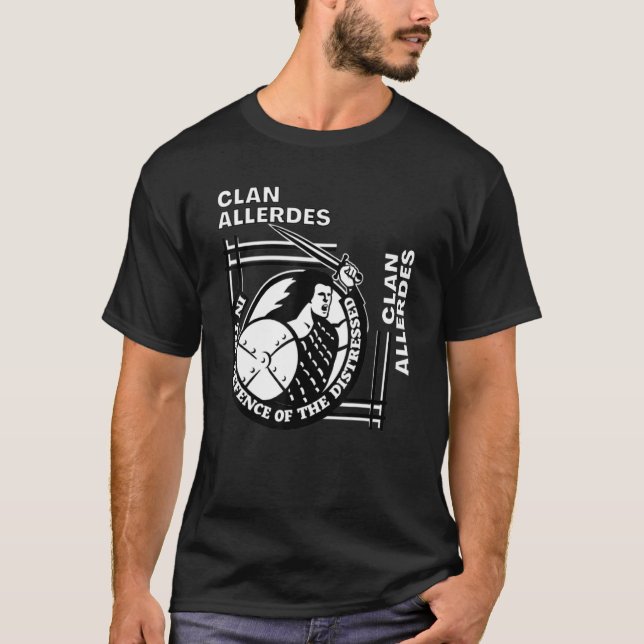 Camiseta Allerdes Clan Gaelic Motto Swordsman (Frente)