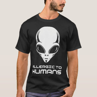 Camiseta Allergic To Humans Alien Introvert Extraterrestria