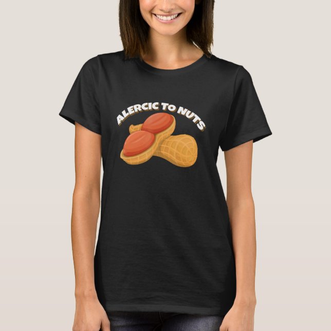 Camiseta Allergic to Nuts Healthy Delicious Peanuts (Frente)