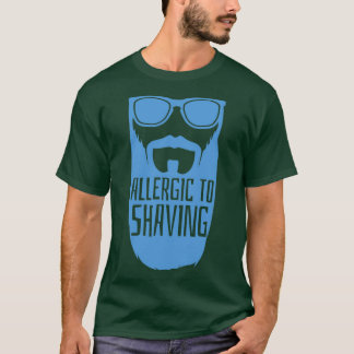Camiseta Allergic To Shaving Hipster Men Masculine Full Bea