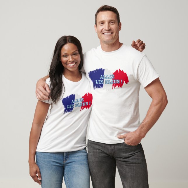 Camiseta "Allez les Bleus" Apoiante Francês (Unissex)
