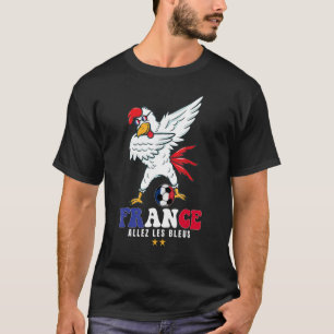 Camiseta Allez les Bleus França Soccer Flag Rooster Dabing