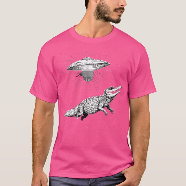 Camiseta Alligador Cósmico Funny Alligator Para Mulheres Ho (Frente)