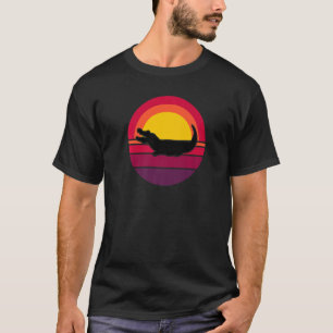 Camiseta Alligador Crocodilo Cónico Retro Lover Sunset Rept