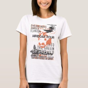 Camiseta Alligador de Avião Tours Florida Everglades Nation